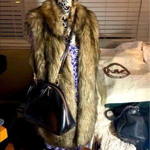🔥Michael Kors Knee Length Faux Fur Vest Size Lg